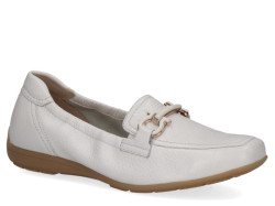 detail dámské kožené mokasíny Caprice 9-24654-42 105 Bílá