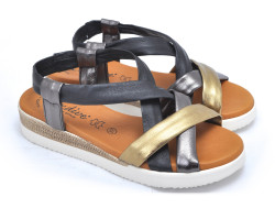 detail dámské páskové sandály SHOESY EI0254194 Černá
