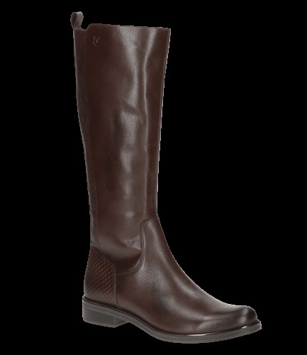 detail kozačky pro úzká lýtka (xs, s) Caprice 9-25525-45 Hnědá