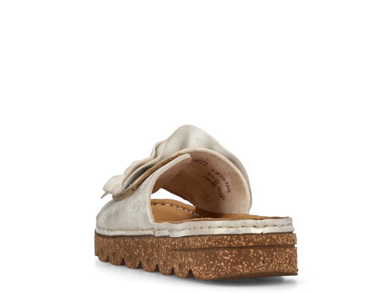 detail dámské pantofle Rieker V8763-60 Béžová