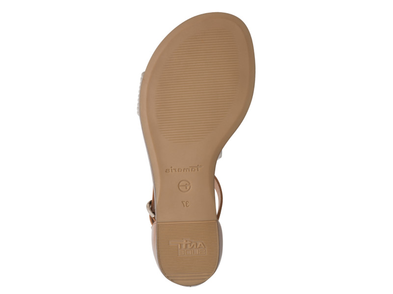 detail dámské sandály Tamaris 1-28110-42 392 Cognac comb Hnědá