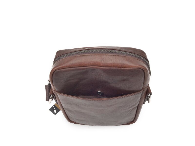detail kožená kabelka Famito 2213 Poyem H Hnědá