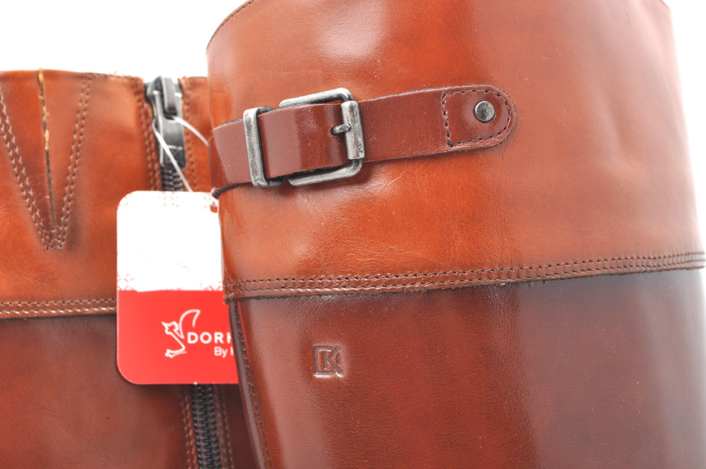 detail kozačky pro standardní lýtka (m) DORKING D7687-SRSR Hnědá