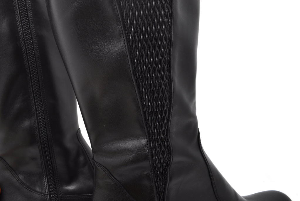 detail kozačky pro standardní lýtka (m) BARTON 24518 Černá