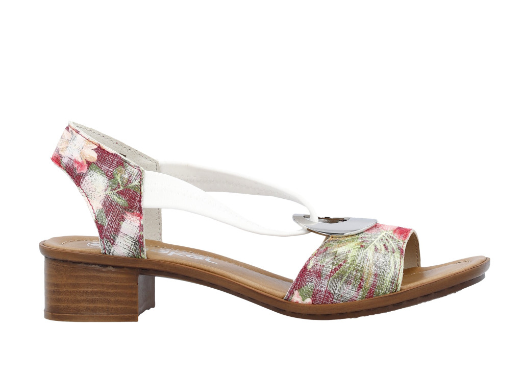 detail dámské elegantní sandály Rieker 62662-90 Multicolor