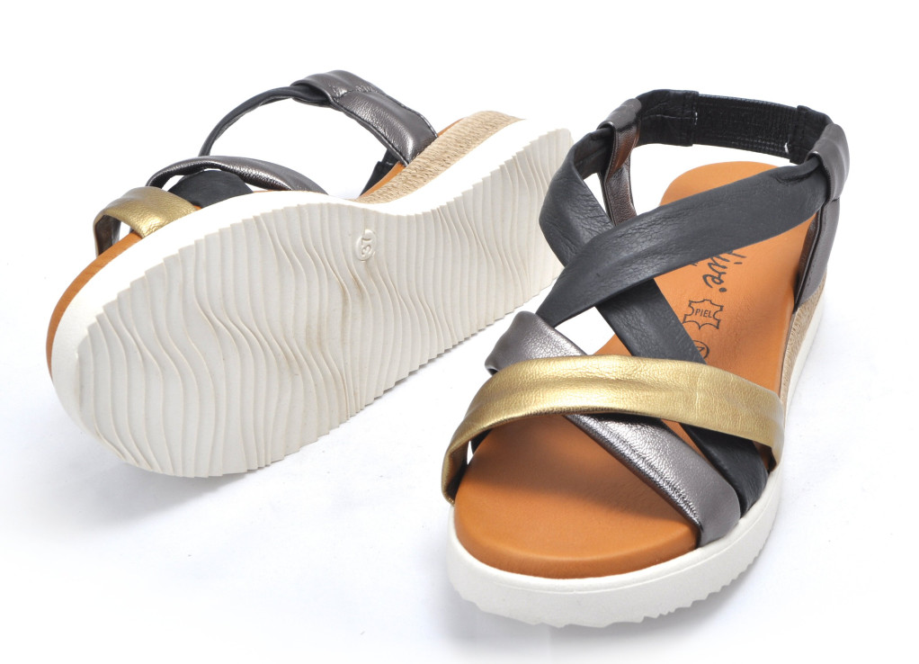 detail dámské páskové sandály SHOESY EI0254194 Černá