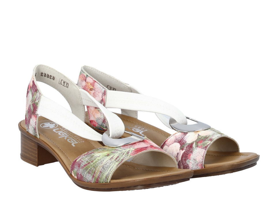 detail dámské elegantní sandály Rieker 62662-90 Multicolor