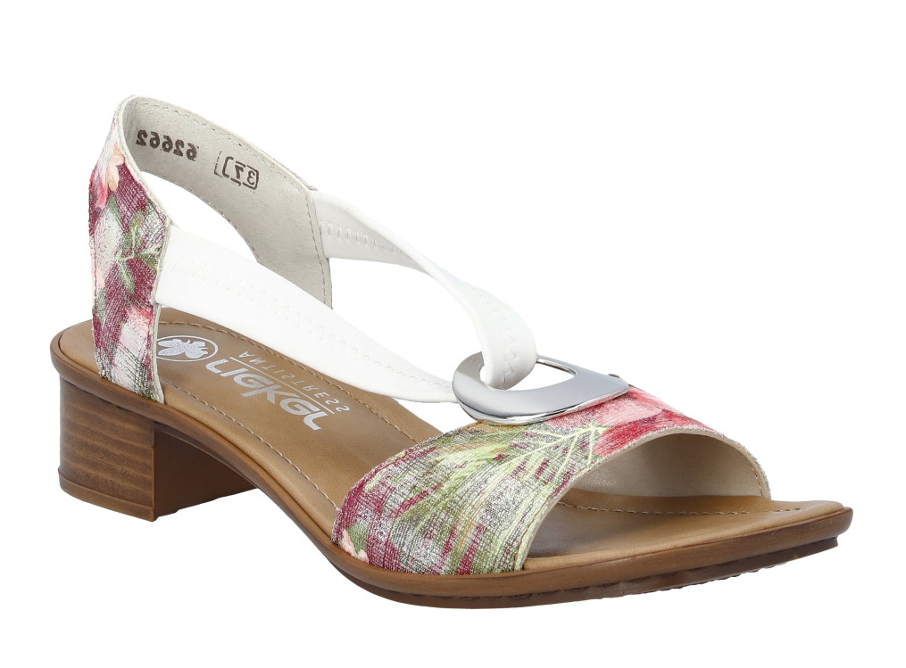 detail dámské elegantní sandály Rieker 62662-90 Multicolor