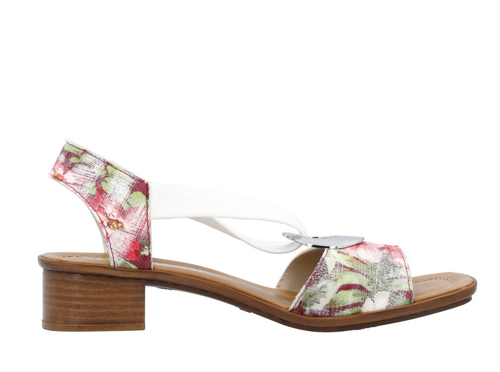 detail dámské elegantní sandály Rieker 62662-90 Multicolor
