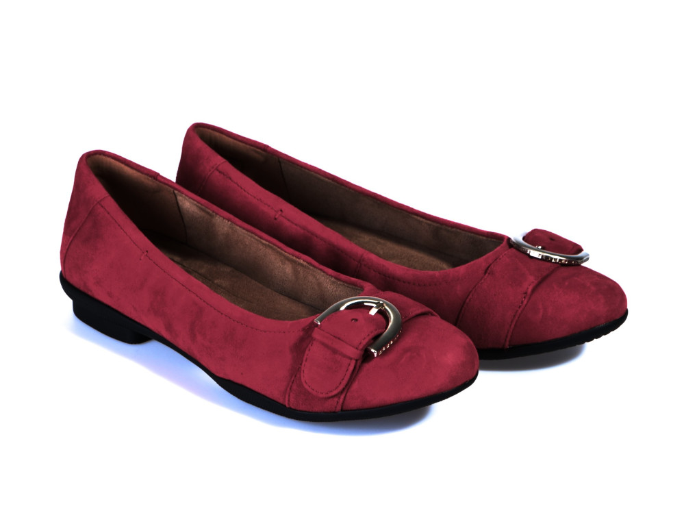 detail dámské baleríny CLARKS 26135565 Červená