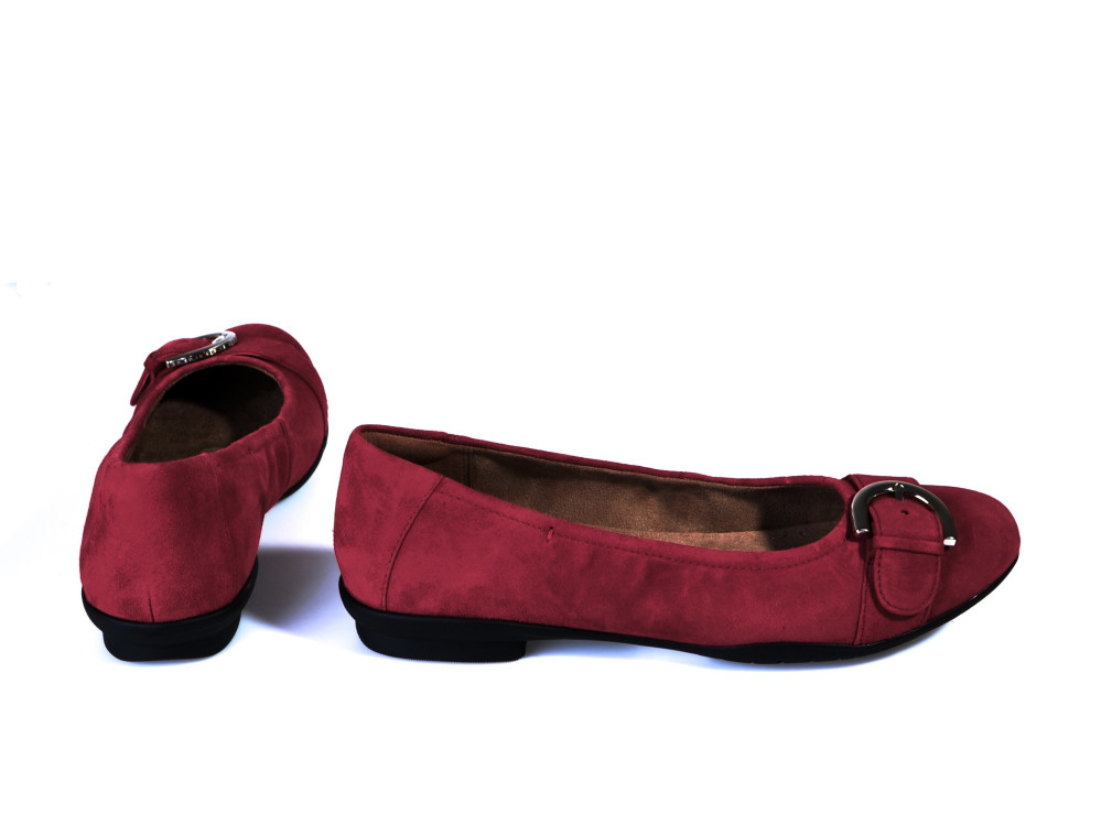 detail dámské baleríny CLARKS 26135565 Červená