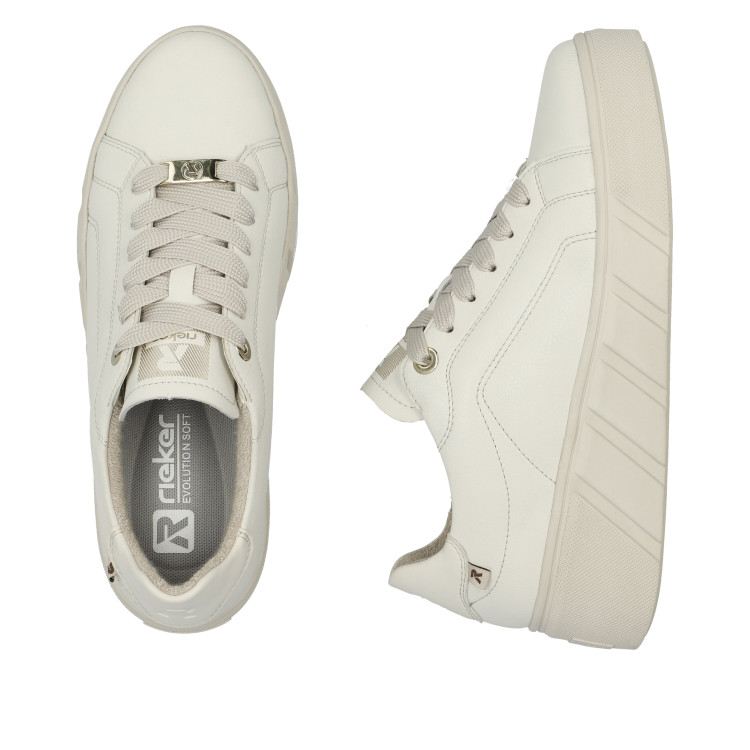 detail dámské sneakers Rieker EVOLUTION W0503-80 Bílá