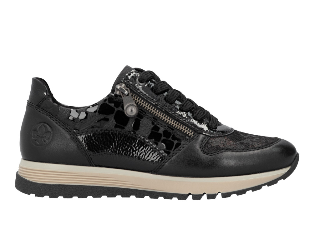 detail dámské sneakers Rieker 49003-00 Černá