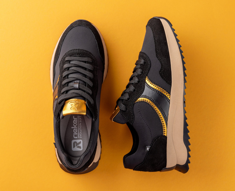 detail dámské sneakers Rieker EVOLUTION W1302-00 Černá