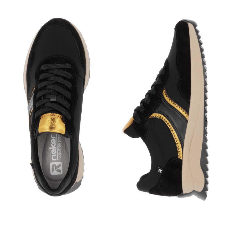 detail dámské sneakers Rieker EVOLUTION W1302-00 Černá