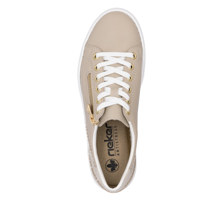 detail dámské sneakers Rieker L5900-62 Béžová