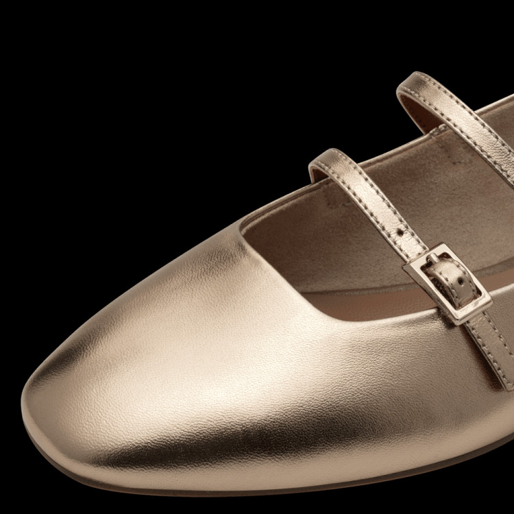 detail dámské luxusní baleríny TAMARIS 1-22142-44 900 Metalická