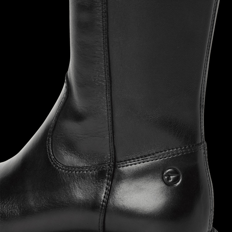 detail kozačky pro standardní lýtka (m) TAMARIS 1-25605-43 001 Černá