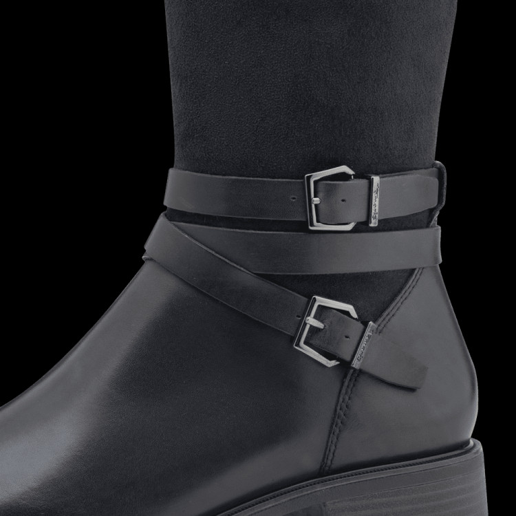 detail kozačky pro široká lýtka (l, xl) TAMARIS 1-25614-45 805 Modrá