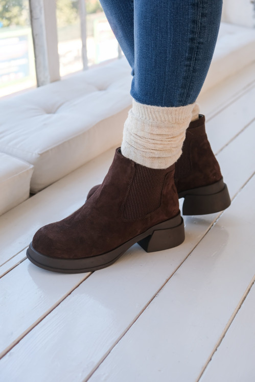 detail dámská kotníková obuv PS SIMONE 25-1301 Hnědá