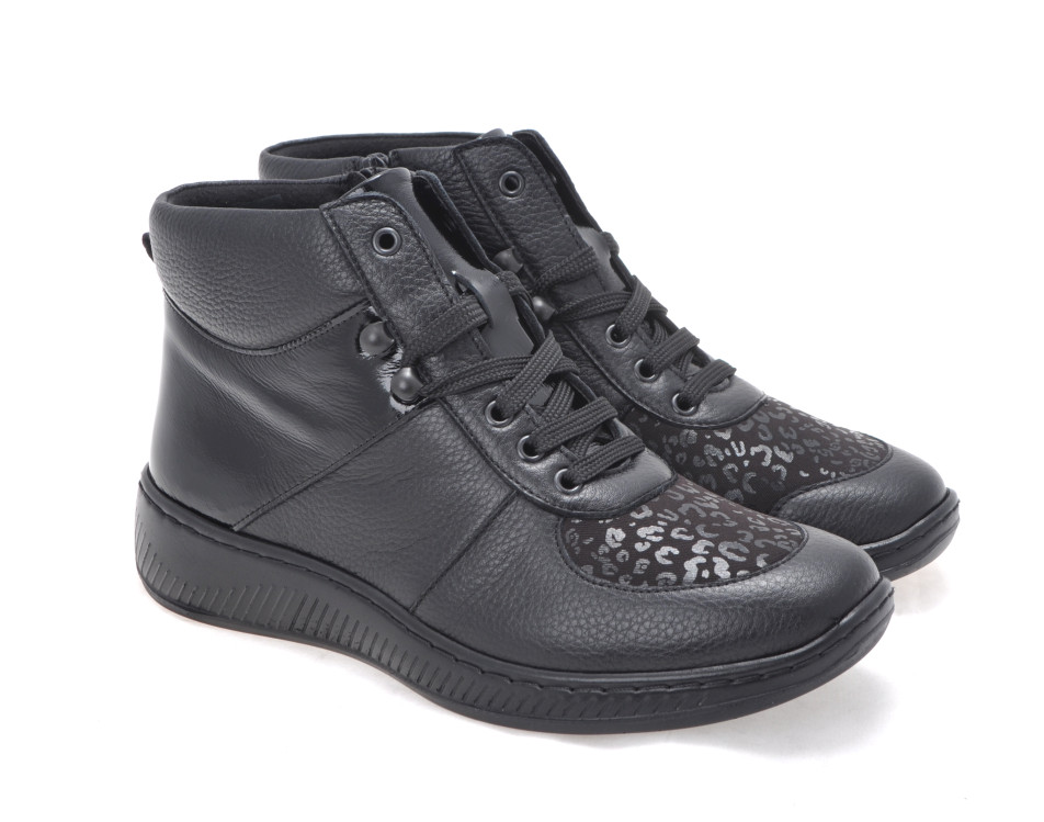 detail dámská kotníková obuv PÖLKING SCHUHE 990208-01 Černá