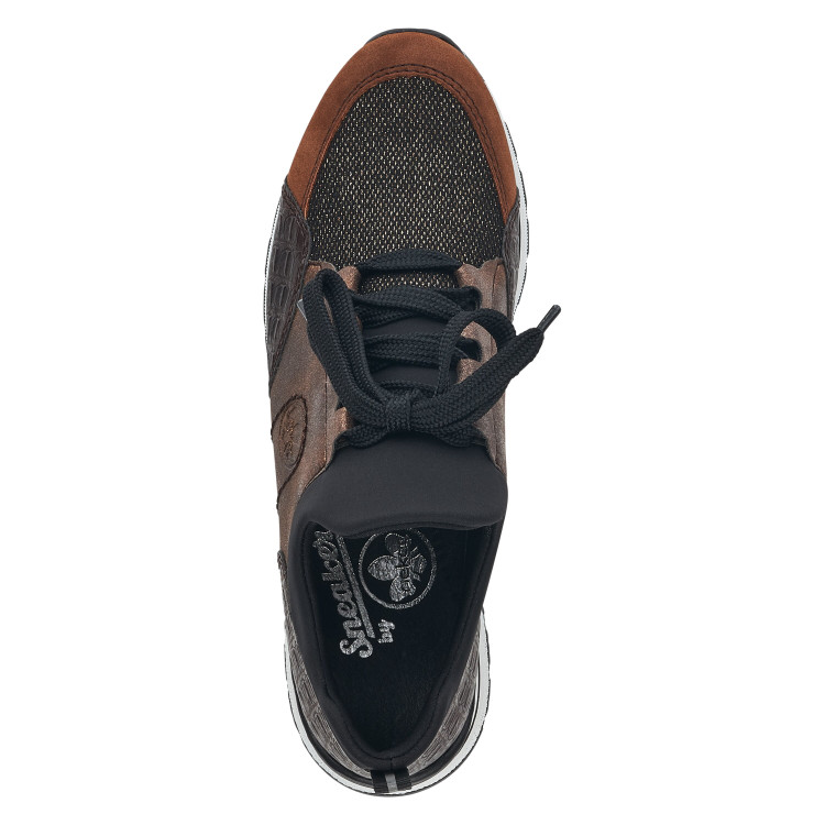 detail dámské sneakers RIEKER N6983 Hnědá