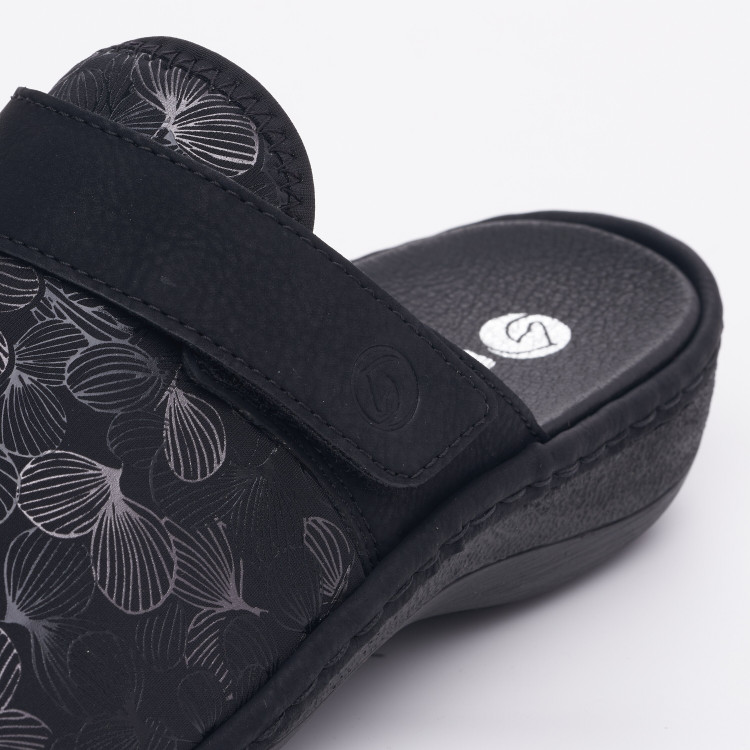 detail dámské pantofle pro halluxy REMONTE D7664-01 Černá