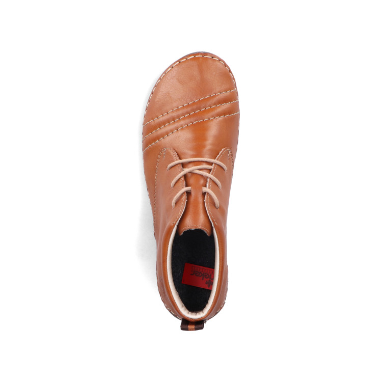 detail elegantní kotníková obuv RIEKER 52532-24 Hnědá