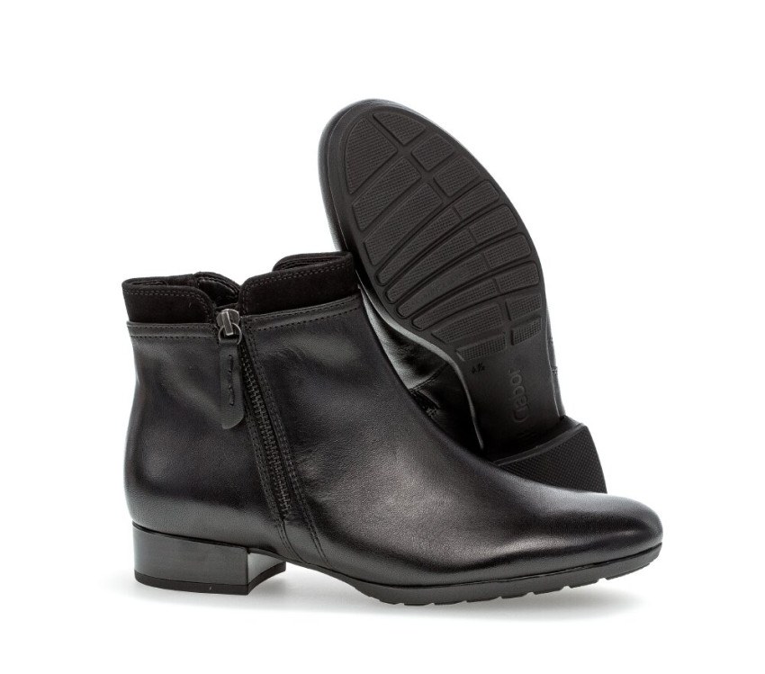 detail elegantní kotníková obuv GABOR 32.718 Černá
