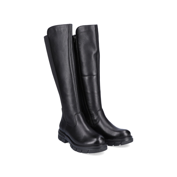 detail kozačky pro úzká lýtka (xs, s) RIEKER Z9158-00 Černá