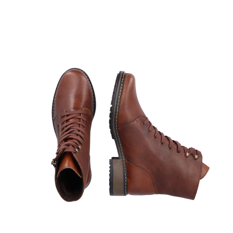 detail elegantní kotníková obuv RIEKER Z6840-25 Hnědá