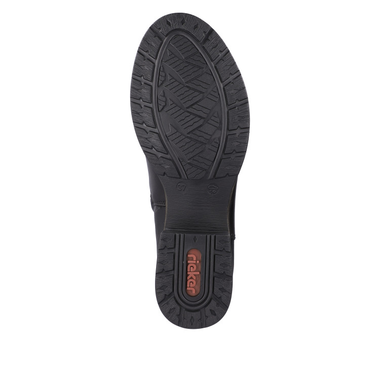 detail kozačky pro standardní lýtka (m) RIEKER Z9591-01 Černá