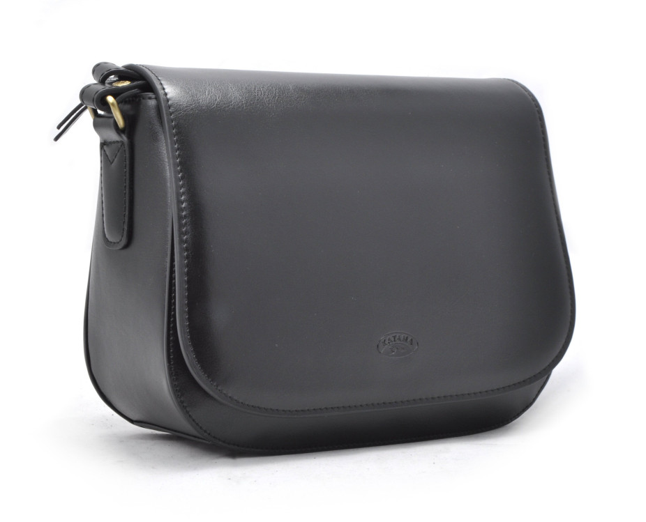 detail kožená kabelka ANEKTA K64202-01 BLACK Černá
