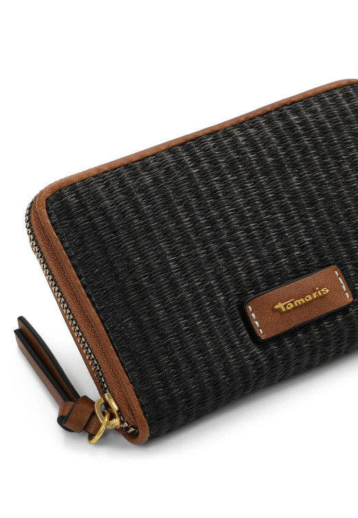 detail peněženky - střední formát TAMARIS BAG 33668,100 Černá