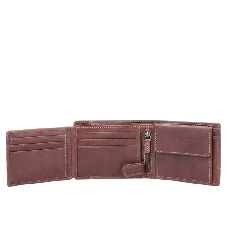 detail pánská peněženka Famito 5231 Poyem H Hnědá